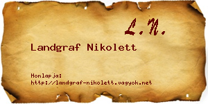 Landgraf Nikolett névjegykártya