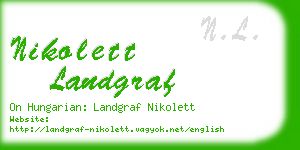 nikolett landgraf business card